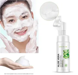 Nettoyant visage exfoliant nettoyage en profondeur hydratation points noirs soins de la peau aloe nettoyant pour le visage mousse Anti-âge mousse nettoyante