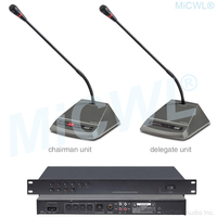 Pro 16 Bureau Col De Cygne Microphone Filaire Conférence Système 2 Président 15 Unité Délégué Mic 10m Câble MiCWL Audio Inc