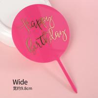 Neue Acryl Cupcake Topper Geburtstags torte Dekoration Geschenk Party liefert Runde Sechseck alles Gute zum Geburtstag Kuchen Topper