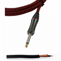 Câble audio professionnel OEM RH-I004 TS pour guitare, mâle-mâle, blindé en spirale, gaine en PVC, conducteur en cuivre sans oxygène, câble en tweed