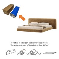 Lit pliable compressible pour la maison, cadre robuste et portable, lit d'appoint pour les séjours familiaux de nuit