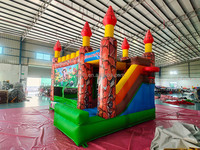 Nouveau design de château gonflable intérieur/extérieur avec toboggan combiné, parc d'attractions pour enfants - usage commercial