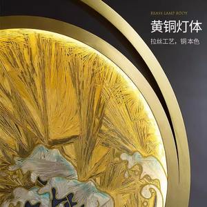 Lampe suspendue de style néo-chinois tout en cuivre émaillé, luminaire décoratif antique chinois moderne pour chambres à coucher, salles à manger - Product Image 5