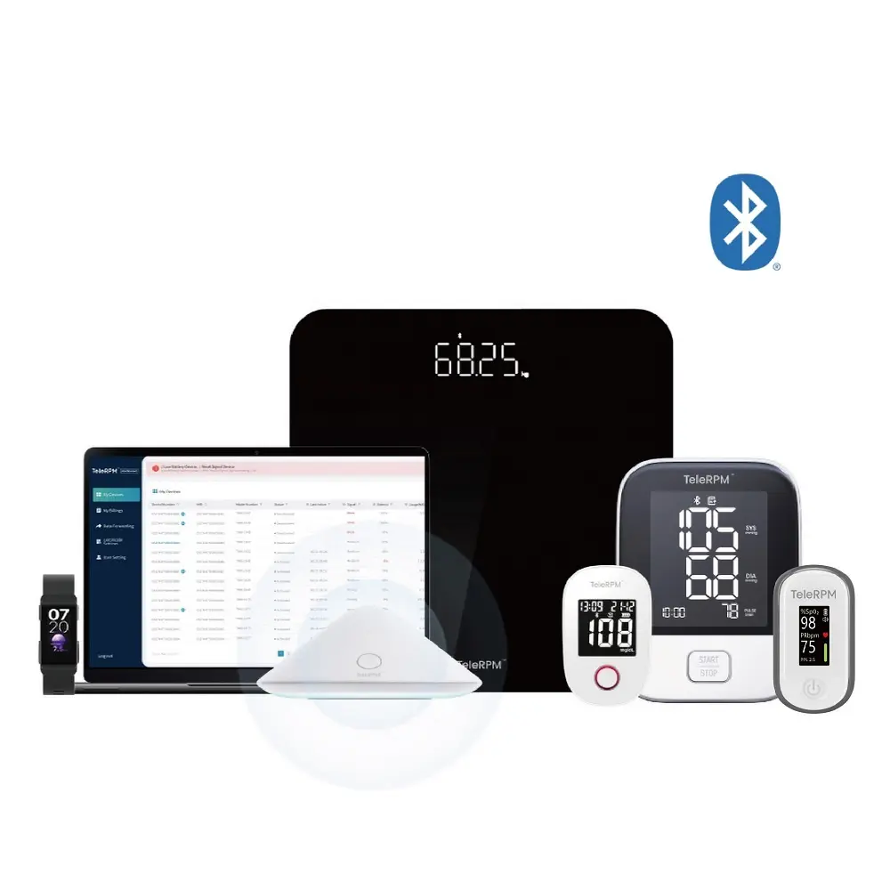 TeleRPM peralatan medis Bluetooth monitor tekanan darah perangkat BP untuk membantu pelanggan RPM/RTM/CCM kami tumbuh