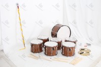 Ensemble de tambours de fanfare professionnel pour événements scolaires et sportifs, autres tambours à peaux en bois de bouleau, conga, caisse claire, chambre de tambour en bois de bouleau, acoustique 9 niveaux