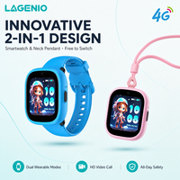 Smartwatch per Bambini 4G di Alta Qualità con Videochiamata, GPS, LBS, WIFI, Batteria da 770mAh, Slot SIM, App LAGENIO Gratuita, Certificato FCC
