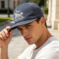 Casquettes Snapback Unisexe Personnalisées avec Logo, 5 Panneaux, Non Structurées, en Coton Lavé Vintage, à Bord Plat, avec Sangle, Impression Sérigraphique, Vente en Gros