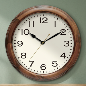 Horloge murale en bois rustique pour la décoration de la maison, horloge en bois faite à la main pour le salon, la chambre et le bureau - Product Image 1