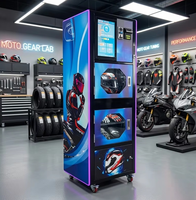 Machine de nettoyage de casques de moto entièrement automatique et autonome, machine intelligente de désinfection et de nettoyage de casques