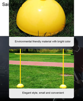 Poteau d'agilité d'entraînement de football de football et ensemble de pinces