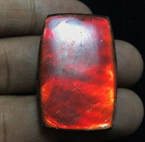 ธรรมชาติแคนาดาสีแดงAmmoliteสี่เหลี่ยมผืนผ้าCabochonsอัญมณีหลวม - Product Image 5