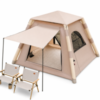 Tente de camping gonflable 6,9 m² en Oxford 420D, colonne d'air, quatre saisons, imperméable, grande famille, extérieur, 2,2*2,2*1,7m, installation rapide, anti-UV