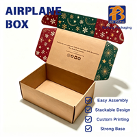Boîte d'emballage en carton ondulé pliable sur mesure pour avion, extra robuste, avec impression de logo pour la logistique