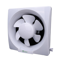 Ventilateur mural, ventilateur axial électrique en plastique, ventilateur d'extraction à persiennes pour salle de bain domestique