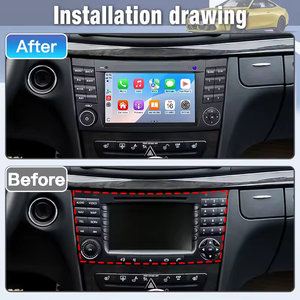 เครื่องเล่น STWEI หน้าจอสัมผัส 7 นิ้ว ระบบ LINUX รองรับ Carplay เครื่องเล่นมัลติมีเดียในรถยนต์ วิทยุ ระบบนำทาง GPS สำหรับรถเบนซ์ E Class W211 - Product Image 3