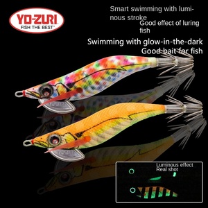 Señuelo de Pesca <span class=keywords><strong>YO</strong></span>-<span class=keywords><strong>ZURI</strong></span> Importado de Japón, Camarón de Madera Simulado Impreso, 2.5, 10g, Nado Inteligente con Anzuelo Luminoso para <span class=keywords><strong>Calamar</strong></span> - Product Image 5