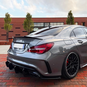 Per <span class=keywords><strong>Mercedes</strong></span> <span class=keywords><strong>Benz</strong></span> W117 <span class=keywords><strong>CLA</strong></span> 180 200 250 45 M4 Spoiler per auto in stile ABS di fabbrica nero carbonio Spoiler per bagagliaio posteriore - Product Image 3