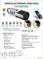 Cadenas intelligent étanche IP66 avec empreinte digitale, mot de passe, clé, carte RFID, Tuya, Ttlock, téléphone, NFC pour sac, bagage, camion, casier, valise