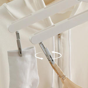 Cintre de voyage pliable avec pinces, séchoir rectangulaire à crochet pour sous-vêtements et chaussettes, multifonctionnel pour la maison - Product Image 4