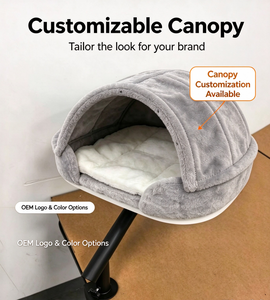 Cama Plegable y Moderna para Mascotas con Toldo, Giratoria 360°, para Escritorio, Oficina y Uso en Interiores - Product Image 2