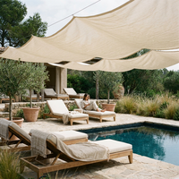Tenda Ondulata Retrattile per Esterni, Rete Parasole per Campi da Calcio, Piscine, Aree Panoramiche e Strutture di Allenamento