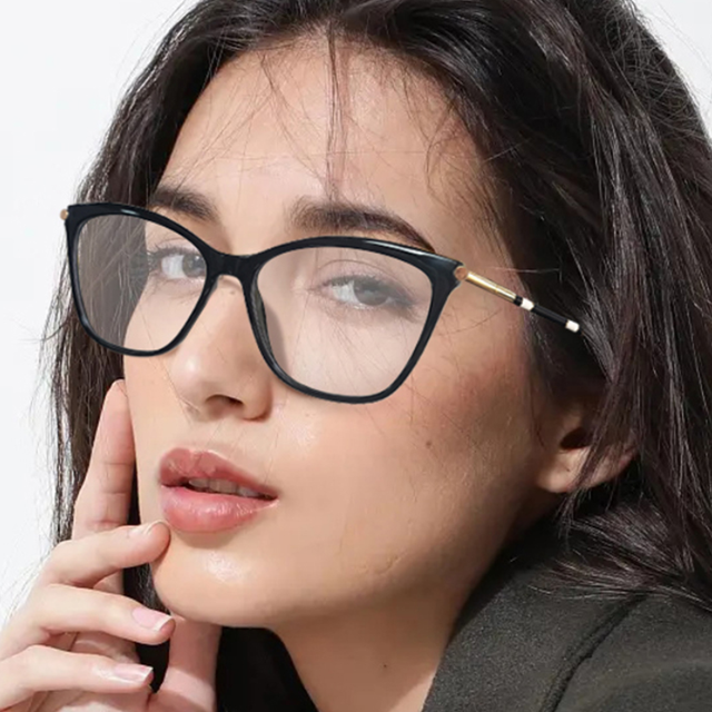 LS211 Women's Punk Geometry Pattern Eyeglass Frames-European Fashion Innocent yet Sexy Purexual