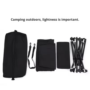 Chaise de camping et de loisirs pliante d'extérieur à dossier haut en alliage d'aluminium, légère et portable, pour la pêche et la plage - Product Image 2