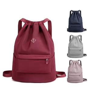 Mochila con Cordón Impermeable de Fábrica OEM, Mochila Deportiva con Estampado para la Playa o Compras, Bolsa con Cordón de Poliéster con Cremallera, Unisex - Product Image 1