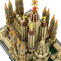 10328 Piezas, Modelo de Arquitectura de la Sagrada Familia de Barcelona Medieval, Bloques de Construcción de Edificios Modulares, Juguete de Construcción