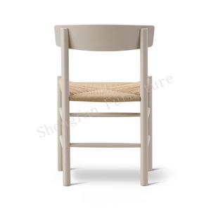 Canada Design ergonomique Caoutchouc Bois Couleur blanche Salle à manger Borge Mogensen Chaises de salle à manger Accoudoir Salle à manger Fauteuil en bois - Product Image 6