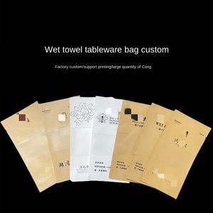 Tùy chỉnh dùng một lần khăn ướt túi cho sử dụng hàng ngày Pet Bộ đồ ăn bằng nhựa bao bì cho các siêu thị - Product Image 2