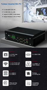 TPM 2.0 Industrial PC GT1300 <b>Mini</b> Industrial PC I5 10200H I7 10750H With 2LAN 6COM Barebone <b>Mini</b> PC Industrial GT1300 <b>Mini</b> - Product Image 2