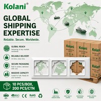 Cadre de finition pour prise triple Kolani, norme européenne 228x84mm, ignifuge, en PC, à enclenchement rapide, triple découpe