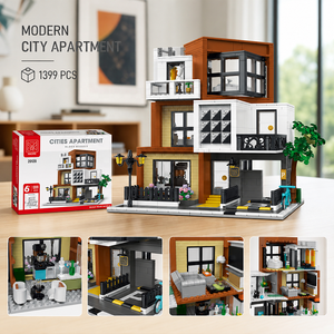 Ensemble de blocs de construction de villes modernes, série City Street View, jouet éducatif en plastique ABS pour enfants - Product Image 2
