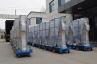 Yüksek Erişimli 8m 10m Çift Direkli Alüminyum Alaşımlı Hidrolik Asansör Kişisel Hava Platformu Kendinden Dengelemeli Zincir Sistemi