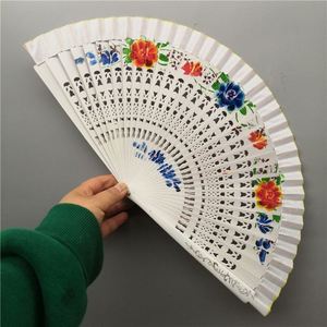 Wholesale Traditional Solid Color Bamboo <b>Hand</b> <b>Fan</b> with Carved Design-Eco-Friendly for Weddings Events & Home Decor - Product Image 4