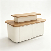 Supports d'exposition sur mesure de qualité supérieure, mobilier décoratif pour salon de beauté, présentoirs en bois personnalisés pour produits de soin de la peau en salon de beauté