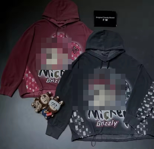 6818/여성 트렌디 스트리트 패션 후디 캐주얼 탑 스타일리시 브랜드 디자인 헤비 니트 원단 가을 시즌 프린트 여성용 - Product Image 1