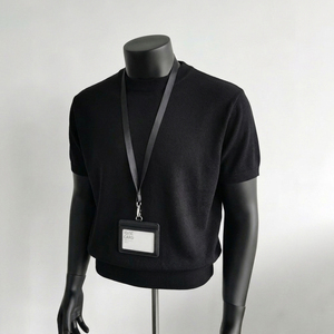 <span class=keywords><strong>เสื้อ</strong></span>ยืดแขนสั้นผู้ชายผ้าไหมน้ำแข็ง Lao Qian Feng รุ่นเย็บขอบแขนแบบพับได้ <span class=keywords><strong>เสื้อ</strong></span>ลำลองสำหรับวัยรุ่น - Product Image 2