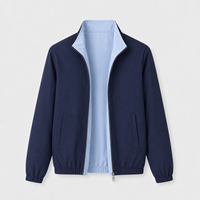 Veste réversible double face pour homme, style urbain, décontractée et moderne, entièrement zippée, fournisseur de marques