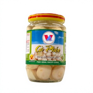 Berenjenas encurtidas blancas naturales, dulces y ácidas, en cuartos, tradicionales vietnamitas, en tarro de vidrio, 365g 800g - Product Image 1