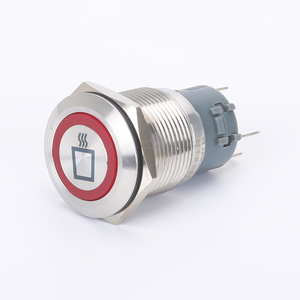 สวิตช์ปุ่มกดไฟ Led โลหะกระแสสูงสำหรับรถยนต์ไฟฟ้าพลังงานใหม่19มม. ความน่าเชื่อถือโลหะแบนปุ่มกดสวิตช์ - Product Image 3