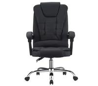 Chaise de bureau en cuir PVC avec dossier haut, réglable en hauteur et inclinable