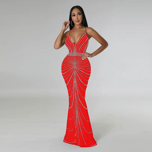 <span class=keywords><strong>Vestidos</strong></span> Largos <span class=keywords><strong>de</strong></span> <span class=keywords><strong>Fiesta</strong></span> para Mujer, Sexy, Cuello en V, Sin Mangas, con Cristales <span class=keywords><strong>de</strong></span> Estrás, al por Mayor, <span class=keywords><strong>Baratos</strong></span>, <span class=keywords><strong>de</strong></span> Liu Ming - Product Image 6