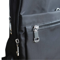 Op maat gemaakte hoogwaardige vintage unisex nylon zwarte schoudertas, klein crossbody tasje met ritssluiting, draagbaar ontwerp, polyester voor dames en heren