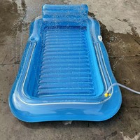 Bouée gonflable populaire pour adultes avec coussin détachable, grande piscine de bronzage avec porte-gobelet