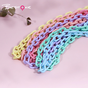 Résine Lien Déclaration Collier Acrylique Ovale Liens Chunky Collier Chaîne Réglable Cou Pièce pour Femmes - Product Image 5