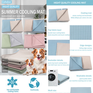 COLLABOR Manta de refrigeración OEM ODM de 5 colores para cama Manta de refrigeración lavable de fábrica para perros Manta de refrigeración de hielo plegable - Product Image 2