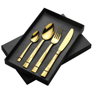 Shinyjy 304 Stainless Steel Cutlery <b>Set</b> Steak Knife Fork Spoon Mirror Polished Western Tableware Hotel Use - Product Image 5