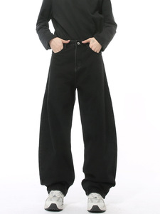 Men's Casual Straight Baggy Jeans Autumn Summer Cotton Mid Denim Washed Three-Dimensional <strong>Machete</strong> - Product Image 3